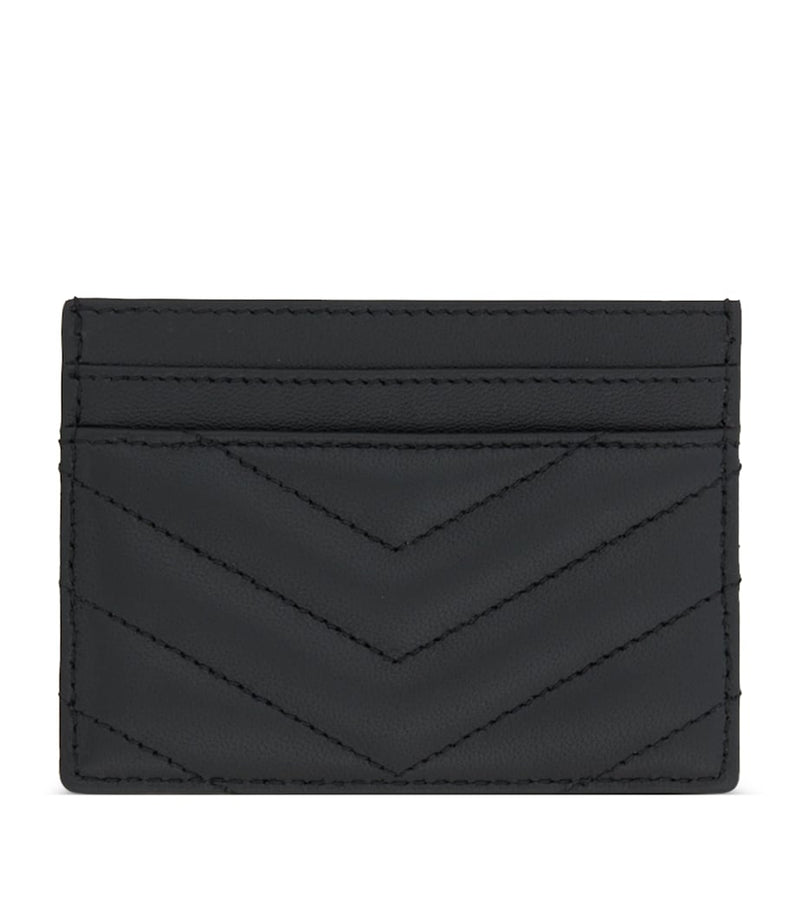Saint Laurent Matelassé card holder calfskin leather 4 slots, imported from the UK