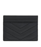 Saint Laurent Matelassé card holder calfskin leather 4 slots, imported from the UK