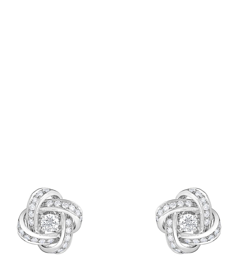 Boucheron Pivoine stud earrings white gold diamond - British product