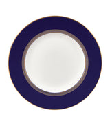 Harrods Fine Bone China Plate with Gold Detailing and Navy Band, 20cm- Buy online at McGrocer