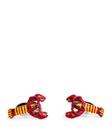 Harrods Babette Wasserman Rhodium-Plated Enamel Lobster Cufflinks- Buy online at McGrocer