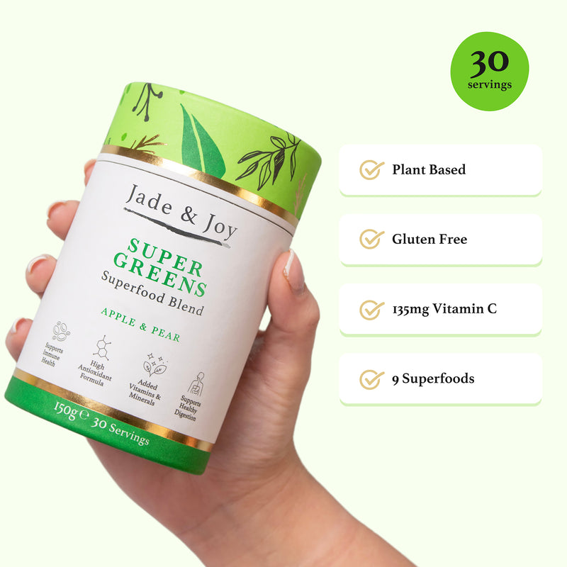 Jade & Joy super greens powder Apple & Pear 150g (British brand)