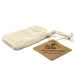Natural Jute Soap Bag Drawstring Shower Exfoliator Bath Storage