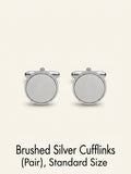 Cartier Double C sterling silver and onyx cufflinks 16mm, UK version