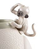 Lladró porcelain monkey vase 42cm decorative piece, UK version