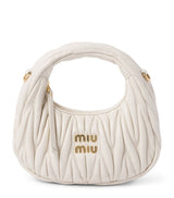 Harrods Miu Miu Matelassé Leather Wander Top-Handle Bag (H14cm x W17.5cm x D5.5cm approx.)- Buy online at McGrocer