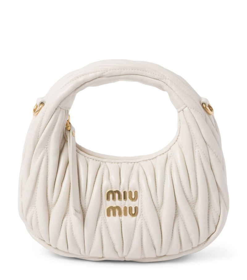 Miu Miu Wander matelassé leather top-handle bag (British brand)