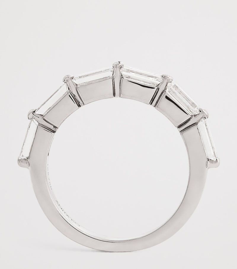 Anita Ko white gold diamond baguette floating ring, imported from the UK