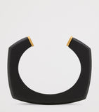 Saint Laurent leather cuff bracelet with gold-tone tip - British product