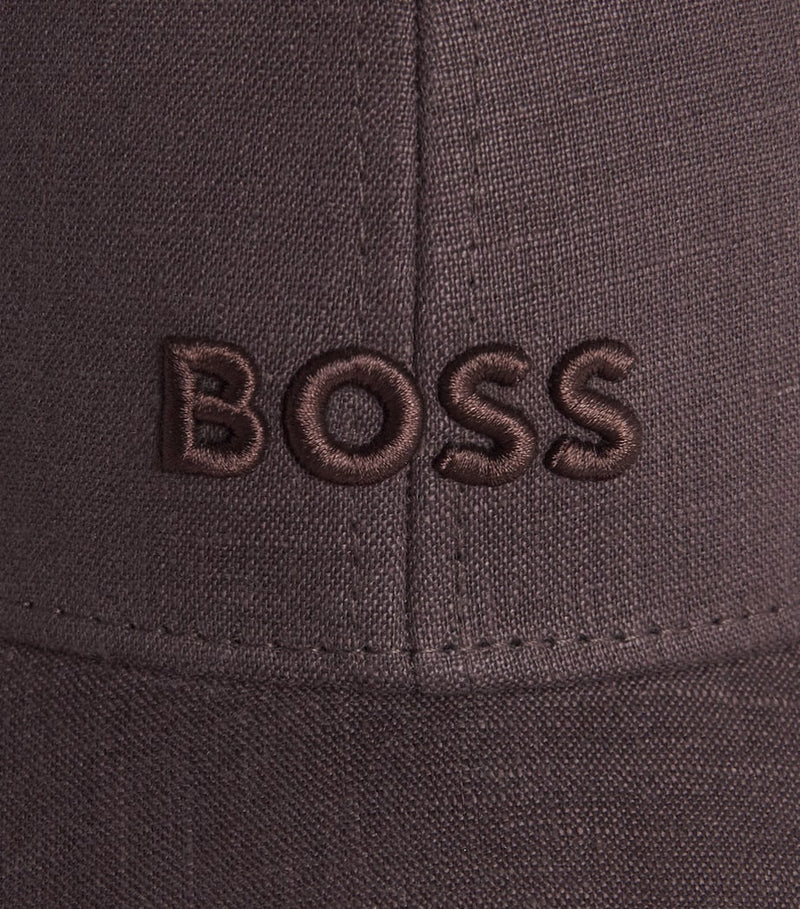 BOSS linen logo cap, imported from the UK