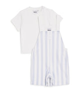 BOSS Kidswear Cotton-Blend Dungarees and T-Shirt Set Infant Outfit (1-18 Months)