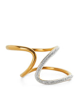 Harrods Monica Vinader Gold Vermeil and Diamond Riva Open Wrap Ring- Buy online at McGrocer