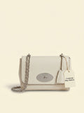 Mulberry Lily leather shoulder bag with chain strap (British brand)