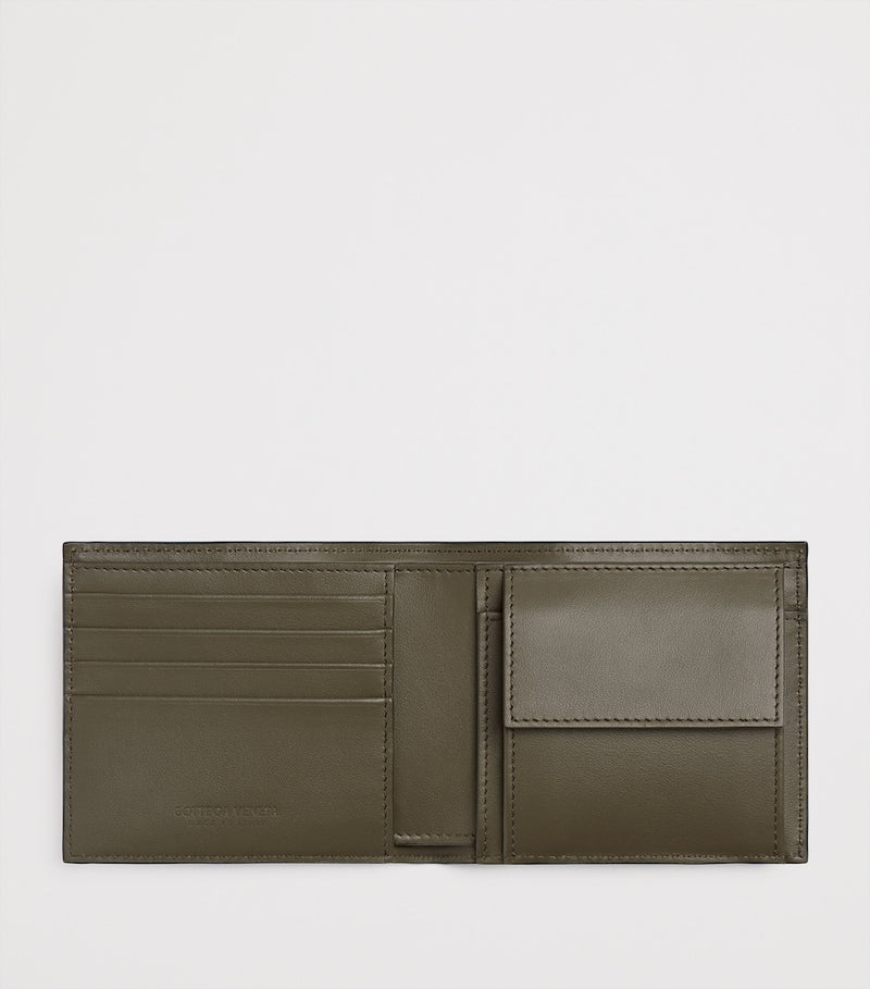 Bottega Veneta Intrecciato bifold wallet calfskin leather, imported from the UK