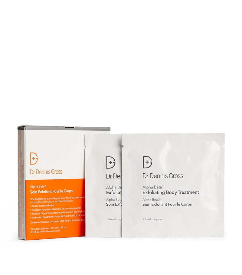 Dr Dennis Gross exfoliating body treatment sheets with alpha beta acids, 30ml - British product