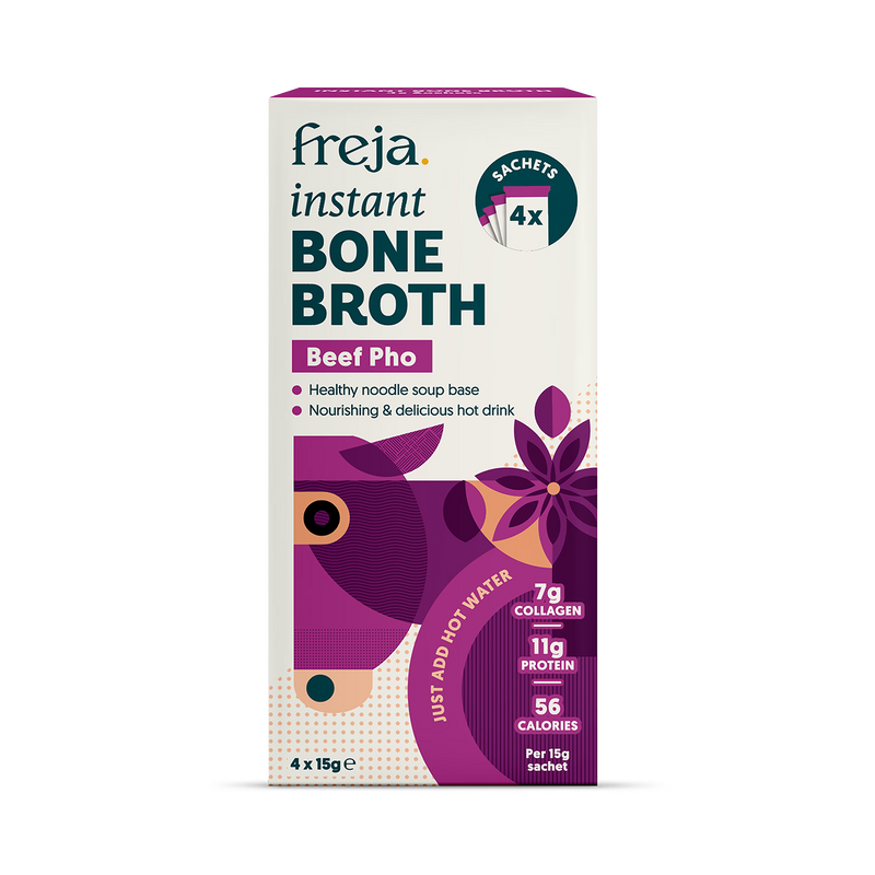 Freja instant bone broth Beef Pho 4x15g - British product