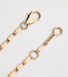 Suzanne Kalan rose gold and diamond block chain bracelet, imported from the UK