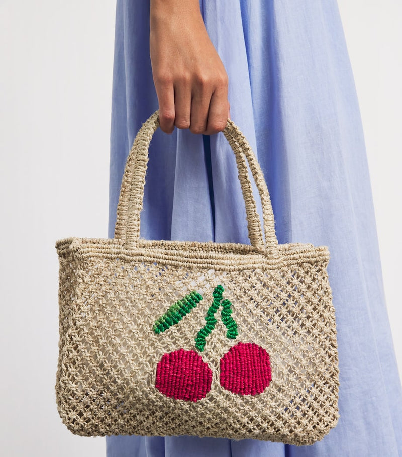 The Jacksons jute cherry Tracey tote bag - British product