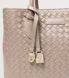 Aspinal of London woven leather midi tote bag, UK version