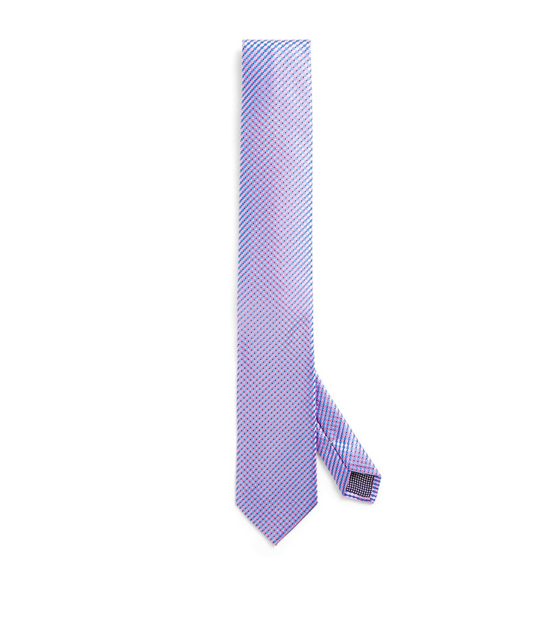 Eton silk tie with geometric pattern, imported from the UK