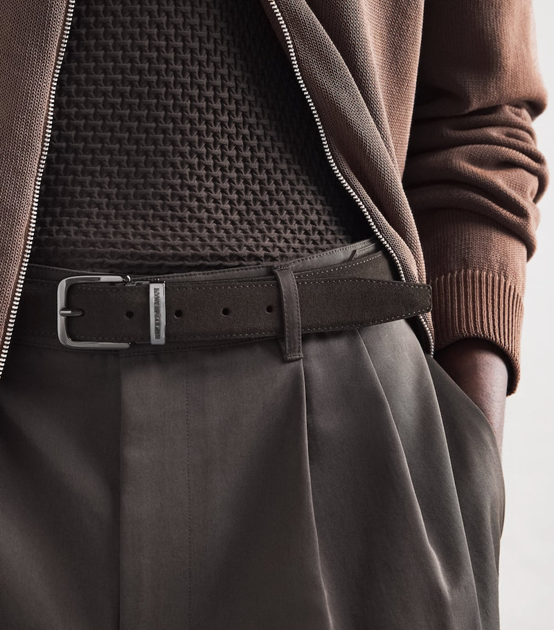 Emporio Armani leather buckle belt, UK version