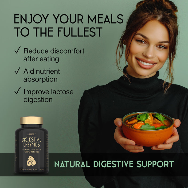 SuperSelf digestive enzymes 30 capsules (British brand)