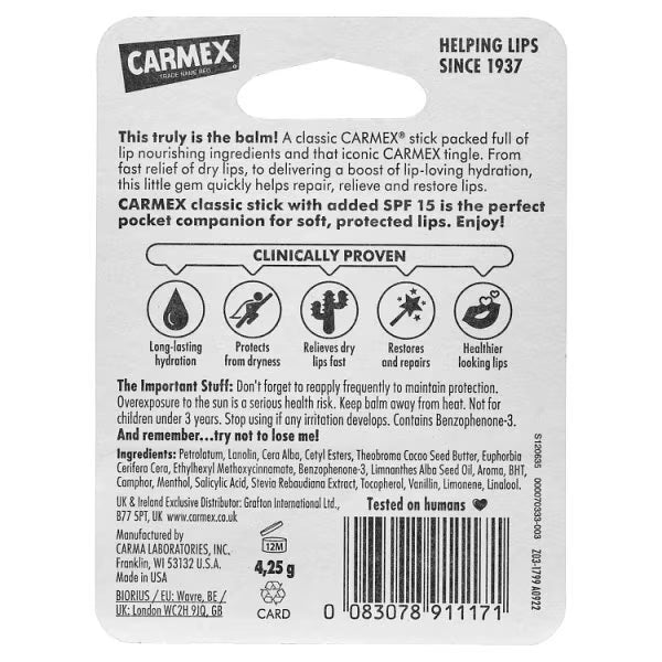 Carmex strawberry lip balm SPF 15 - British product