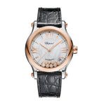 Chopard Happy Sport rose gold diamond watch 36mm (British brand)