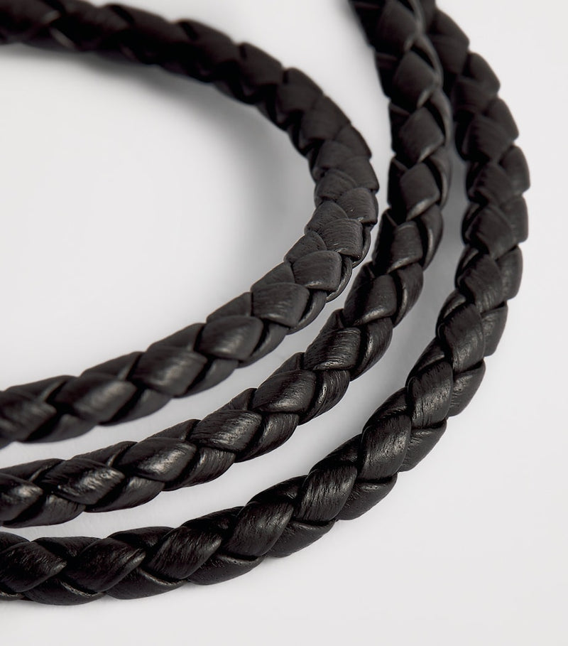 TOM FORD leather braided T bracelet - British product