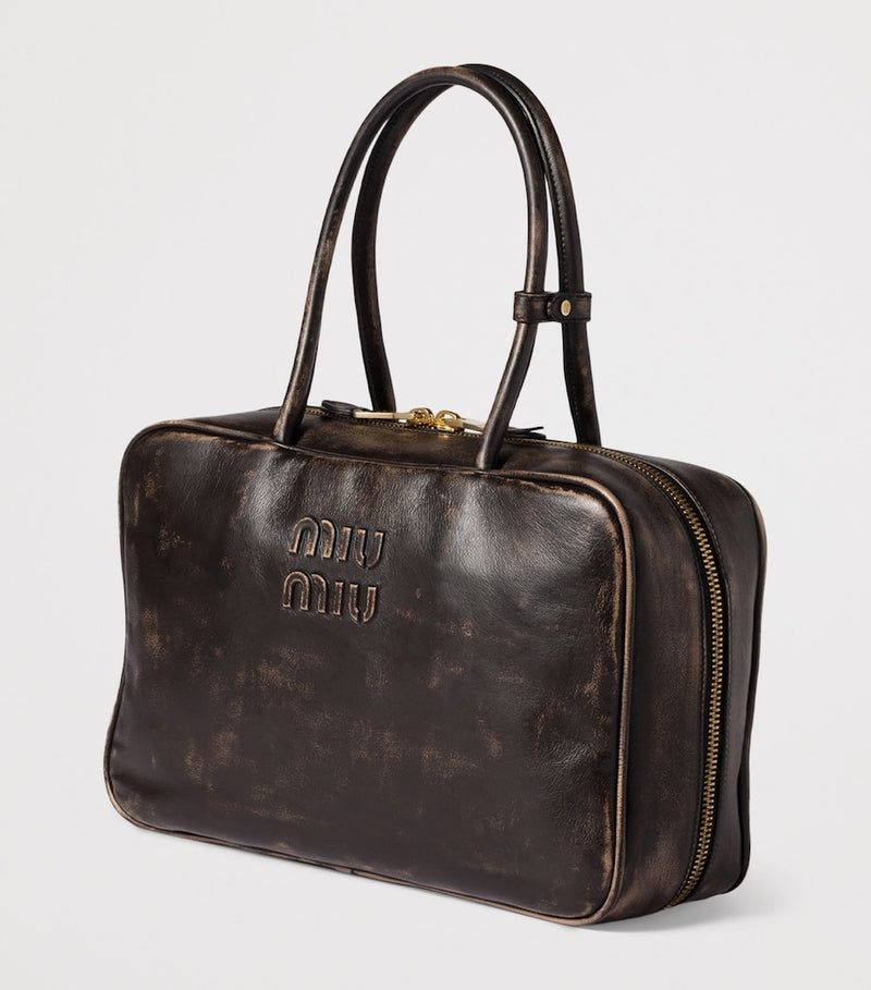 Miu Miu Beau nappa leather top-handle bag (British brand)