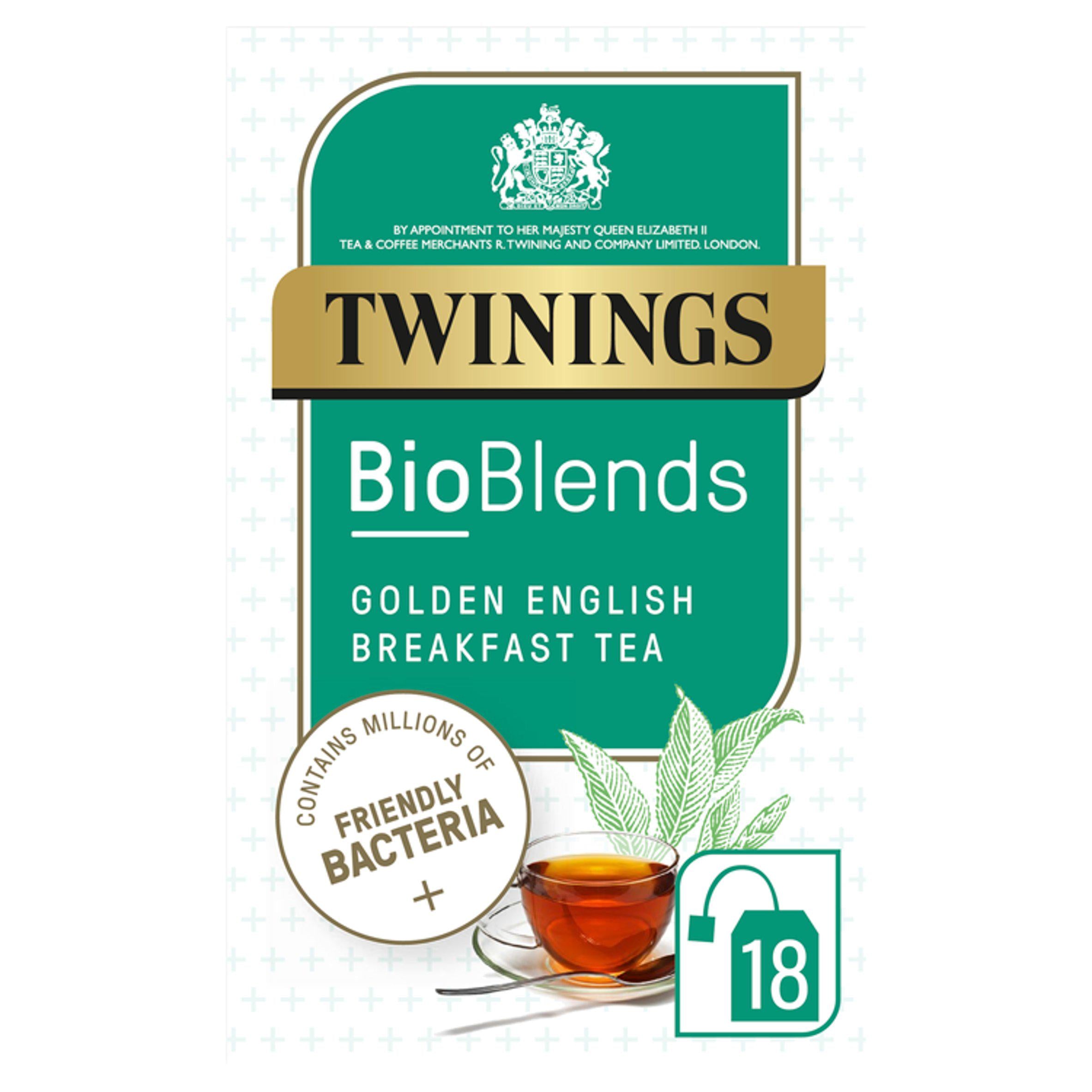 Twinings BioBlends Golden English Breakfast Tea Tea Bags x18 45g All tea Sainsburys