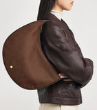 Harrods large suede crescent shoulder bag, imported from the UK