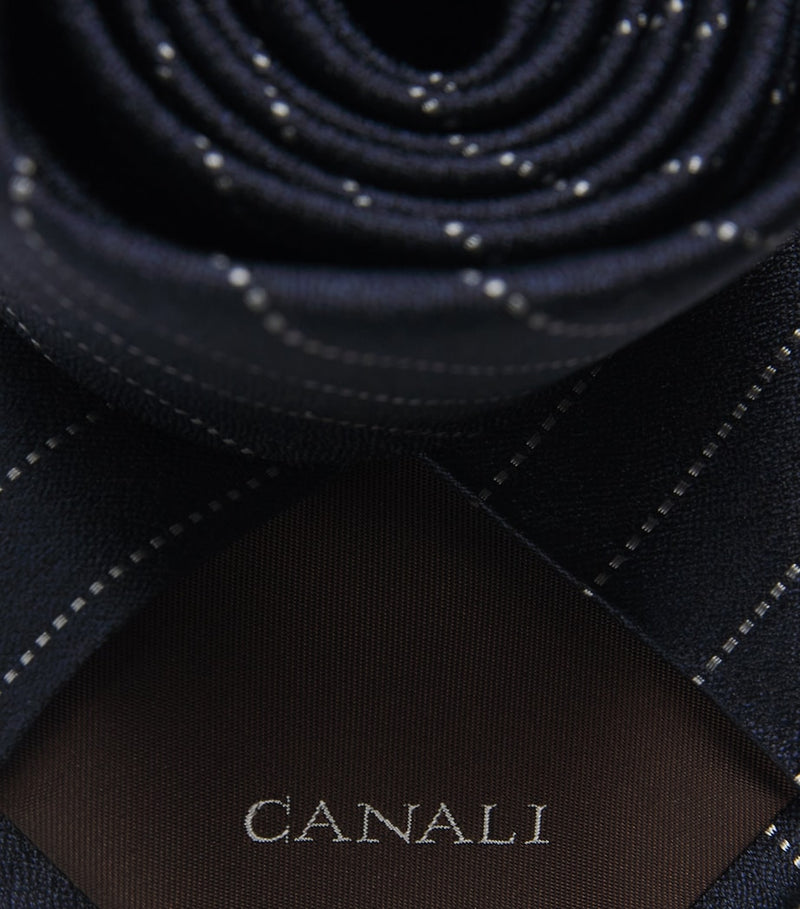 Canali silk stripe tie 8cm - British product
