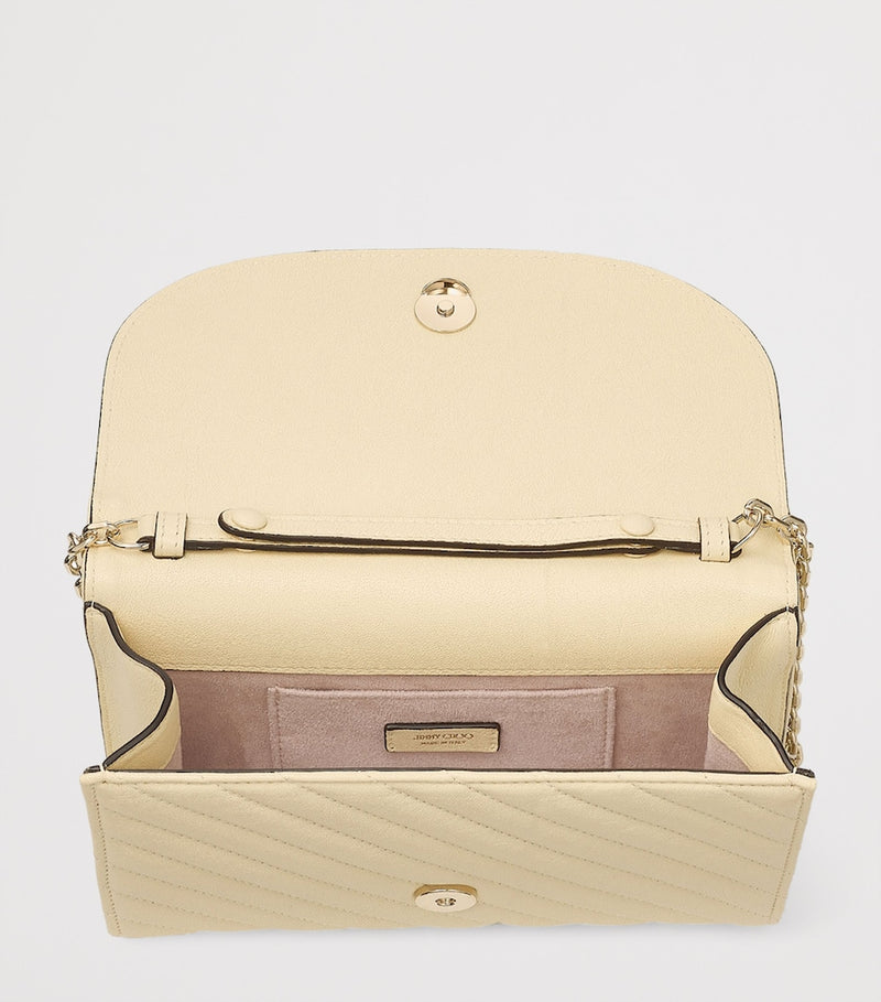 Jimmy Choo Curve Clutch Bag leather, imported from the UK