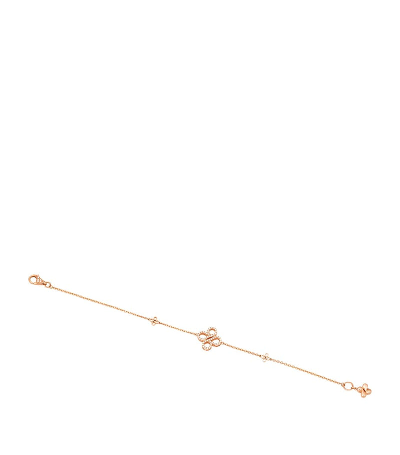 Boodles rose gold and diamond charm bracelet, UK version