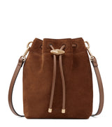 Harrods Jimmy Choo Mini Suede Cinch Bucket Bag- Buy online at McGrocer