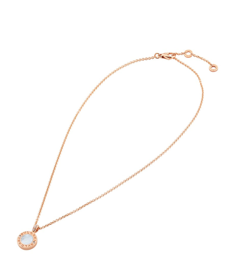 Bvlgari rose gold mother-of-pearl diamond necklace (British brand)
