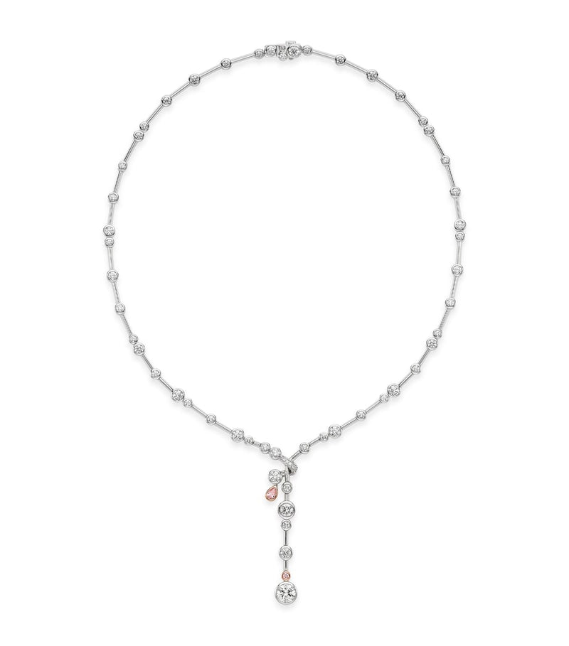 Boodles Raindance necklace platinum rose gold diamonds - British product