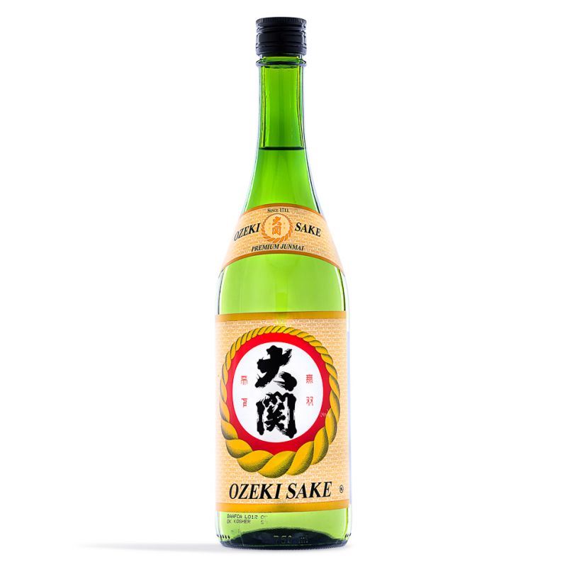 Ozeki Premium Junmai sake 14.5% ABV (British brand)