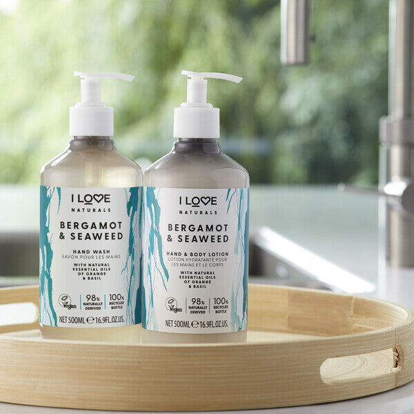 I Love Naturals Bergamot and Seaweed Hand Wash 500ml, UK version