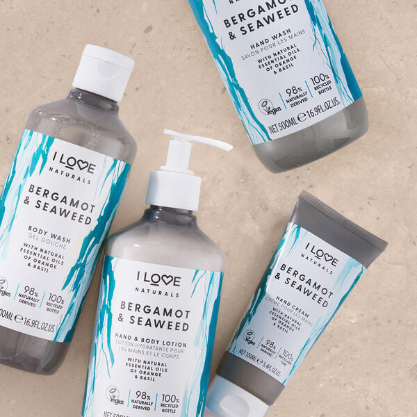 I Love Naturals Bergamot and Seaweed Hand Wash 500ml, UK version