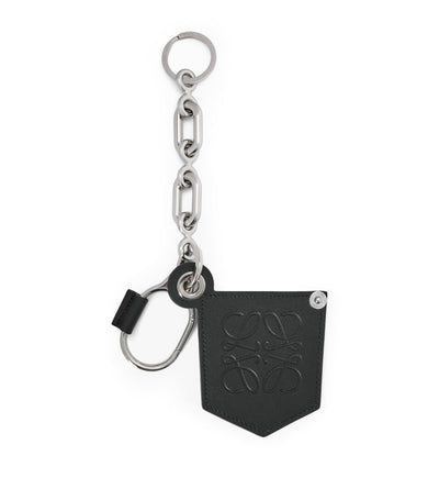 Harrods LOEWE Leather Logo Biker Charm Keychain- Buy online at McGrocer