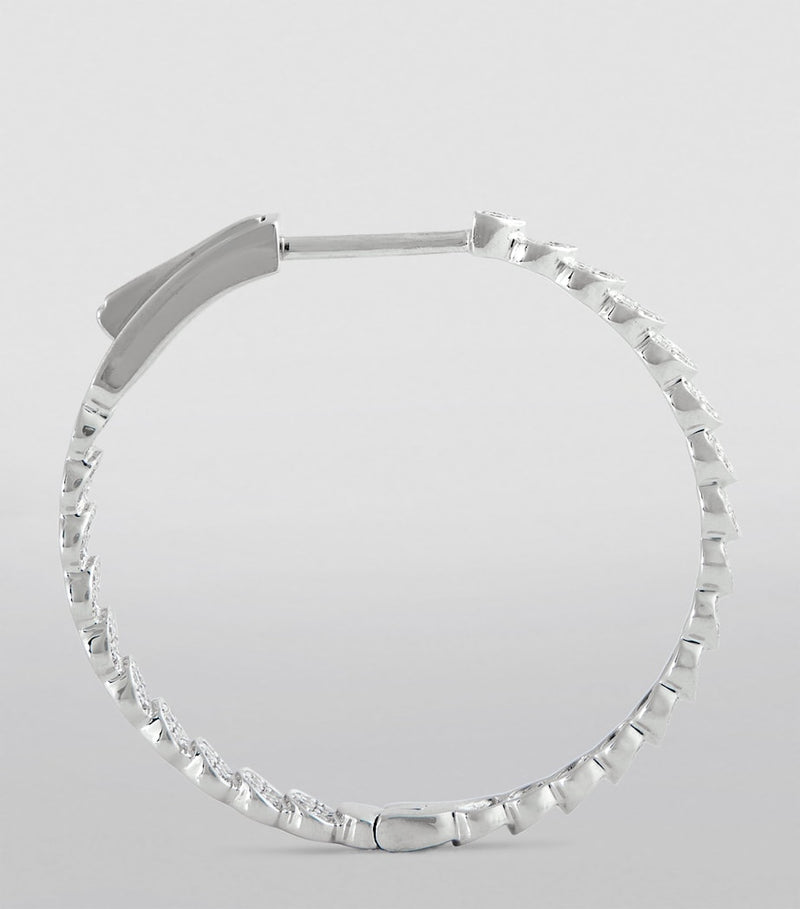 Anita Ko white gold diamond Luna hoop earrings - British product