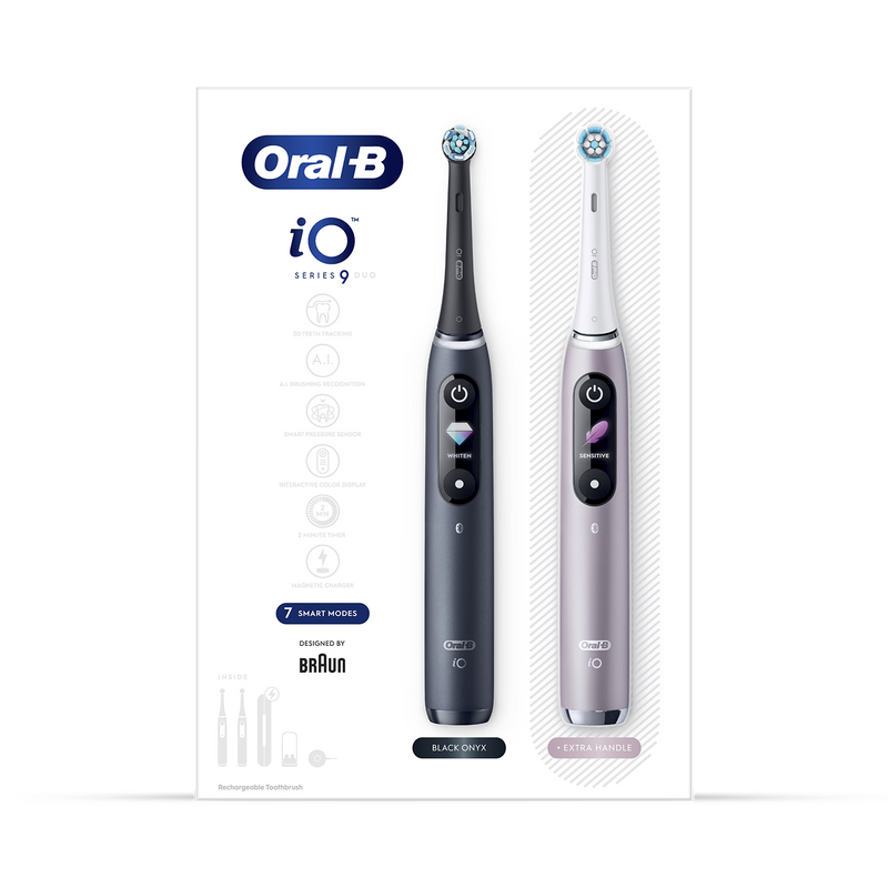 Oral-B iO 9 electric toothbrush Black & Rose, imported from the UK