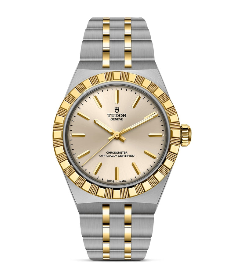 TUDOR Royal 30mm stainless steel and yellow gold watch - British product