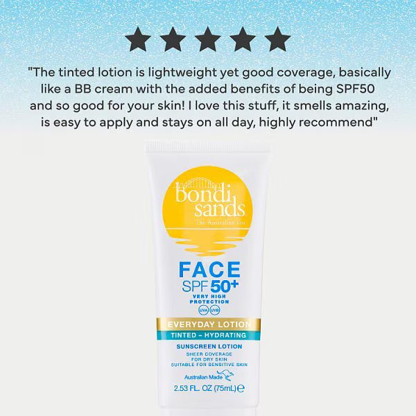 Bondi Sands Tinted Moisturiser SPF 50+ 75ml - British product