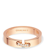 Harrods Chaumet Rose Gold and Diamond Liens de Évidence Wedding Ring- Buy online at McGrocer