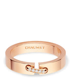 Chaumet rose gold diamond wedding ring (British brand)