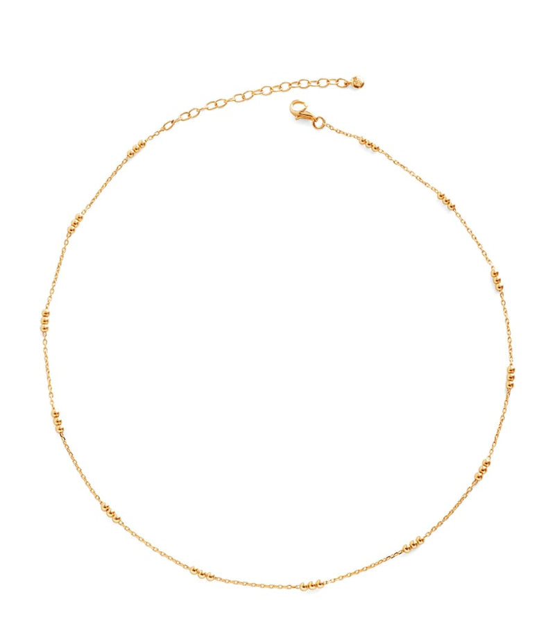 Monica Vinader triple beaded chain necklace 18kt gold vermeil - British product