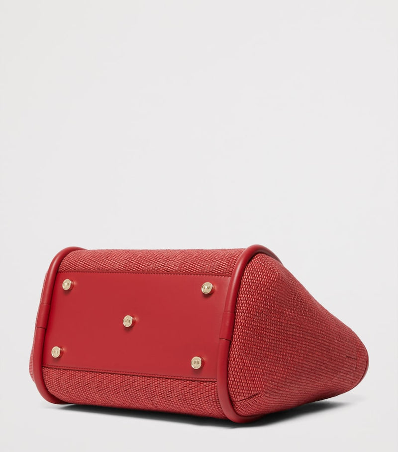 Max Mara Marine top-handle bag in raffia blend (British brand)